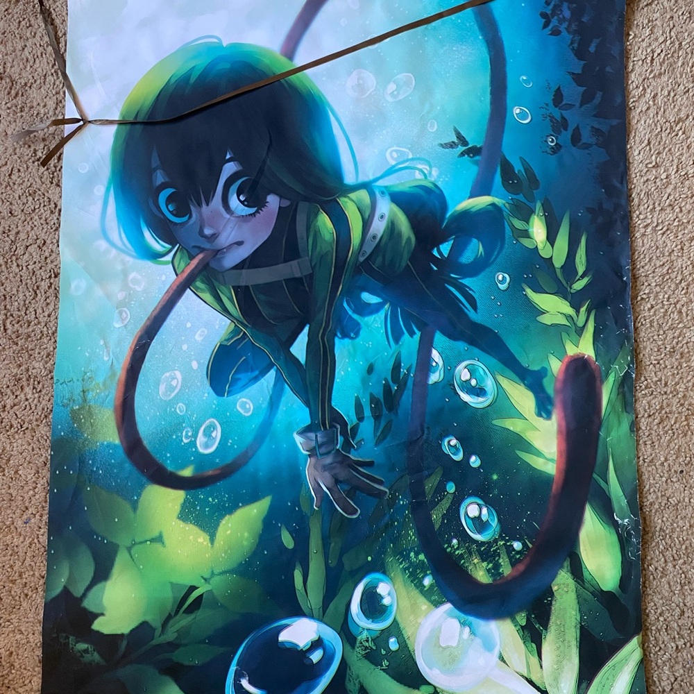 Anime Con exclusive- Froppy/ Tsuyu asui wall scroll MHA!